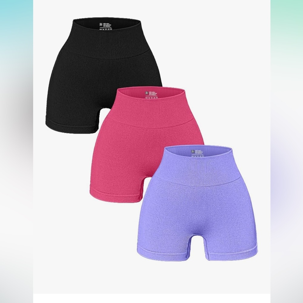 OQQ ribbed workout shorts